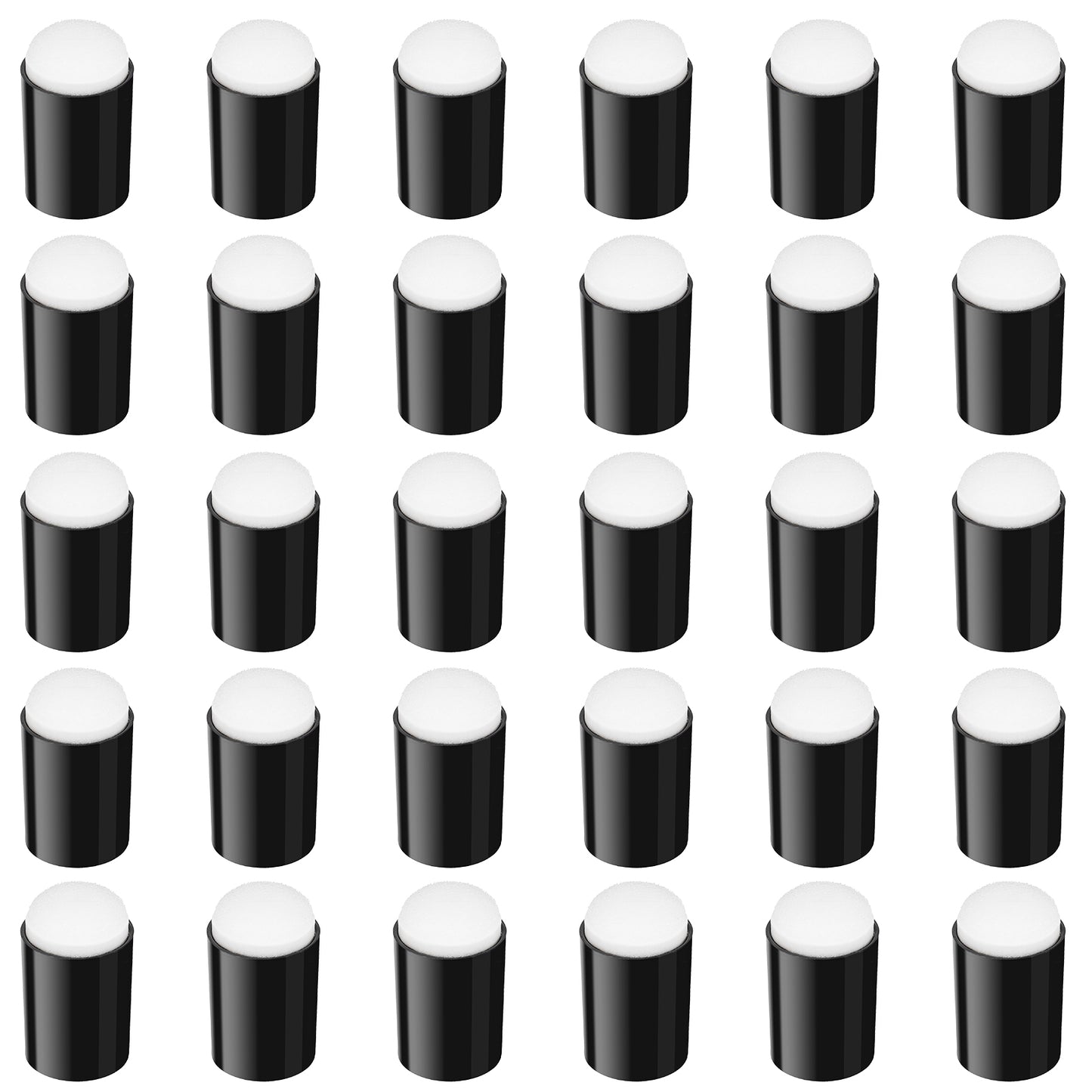 Ymapinc 30 Pcs Finger Sponge Daubers, Sponges for Painting Paint Daubers Sponge Daubers for Craft Card Making Painting Stamping Ink - Black