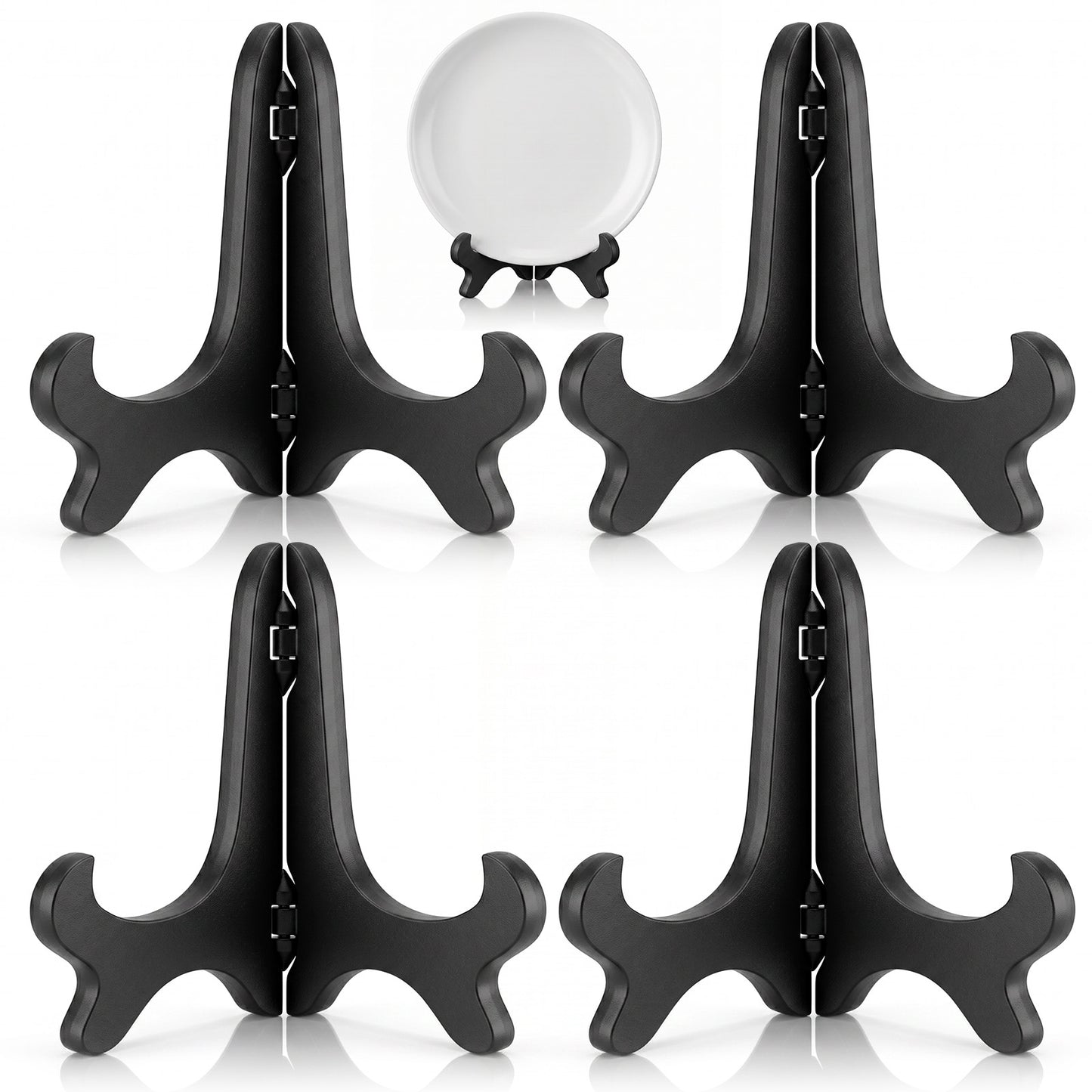 Matwsec 4PCS Small Plate Holder for Display Decorative Plate Display Stand