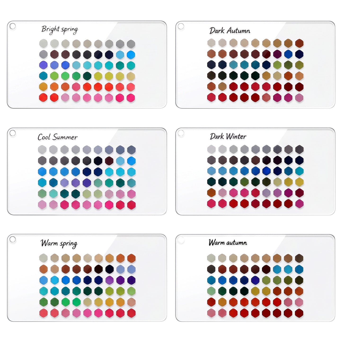 Seasonal Color Selection Cards 6 Pack Ultimate 12 Season Analysis Cards