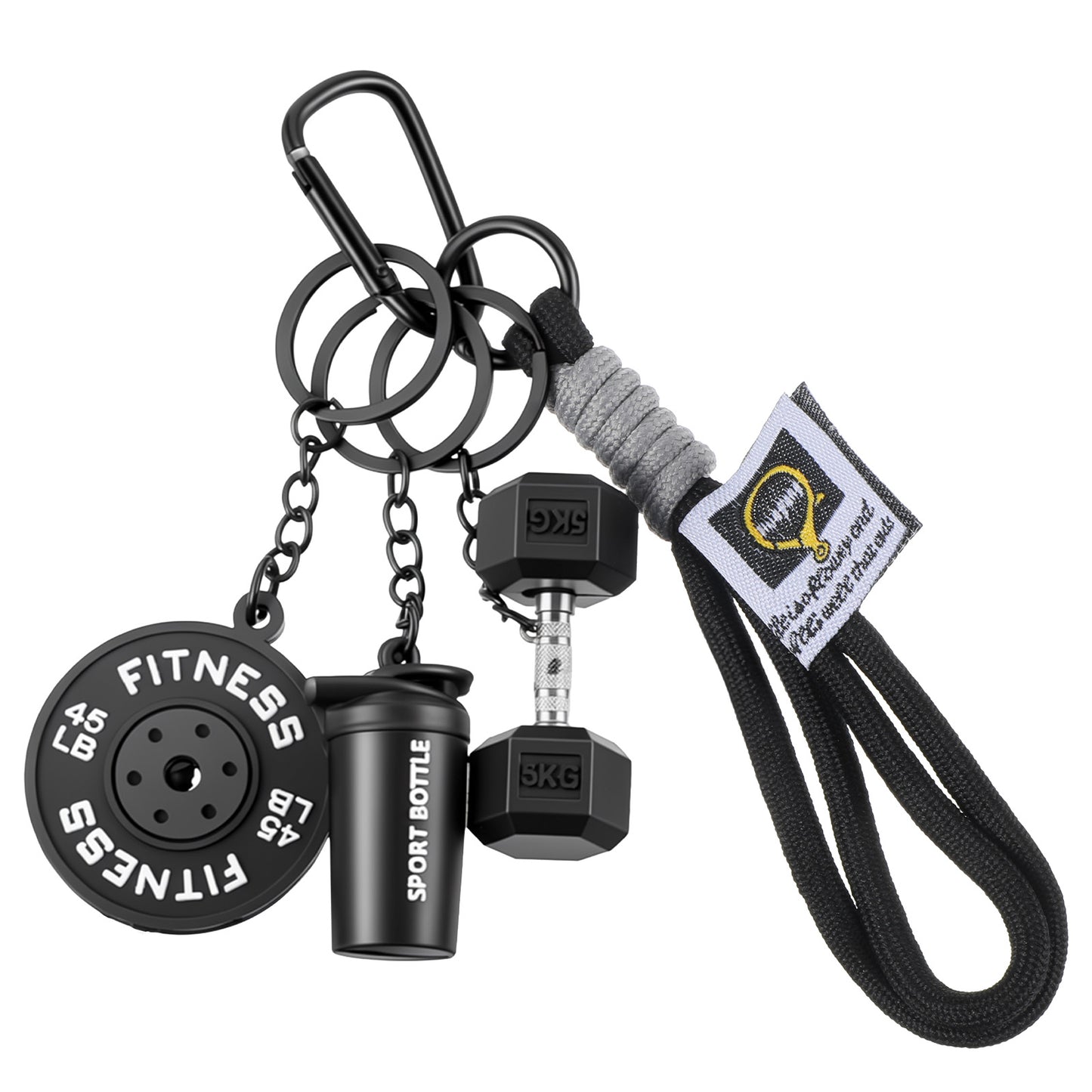 Ouligay Gym Keychain,Silicone Dumbbell Bag Charm, Gym Key Chains, Motivational Fitness Gifts for Gym Lovers Weight Lifting Gift Accessories