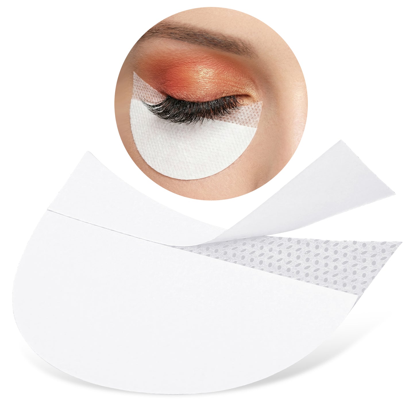 200pcs Eyeshadow Shields, Lint Free Eyeshadow Shield Gel Pad Under Patches, Eye Shadow Pads Stencils Under Eye Pads, Prevent Makeup Residue for Eyelash Extensions, Eyeliner, Lip and Tinting Makeup