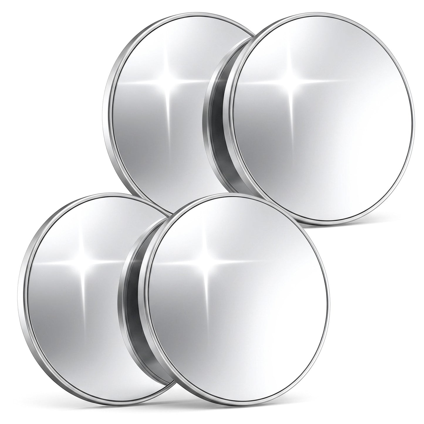 Bremorou Office Cubicle Mirrors 4 Pack Self-Adhesive Adjustable Rear View Desk Mirror Removable Monitor Mirror To See Behind You For Workspace Privacy And Security 2 Inch