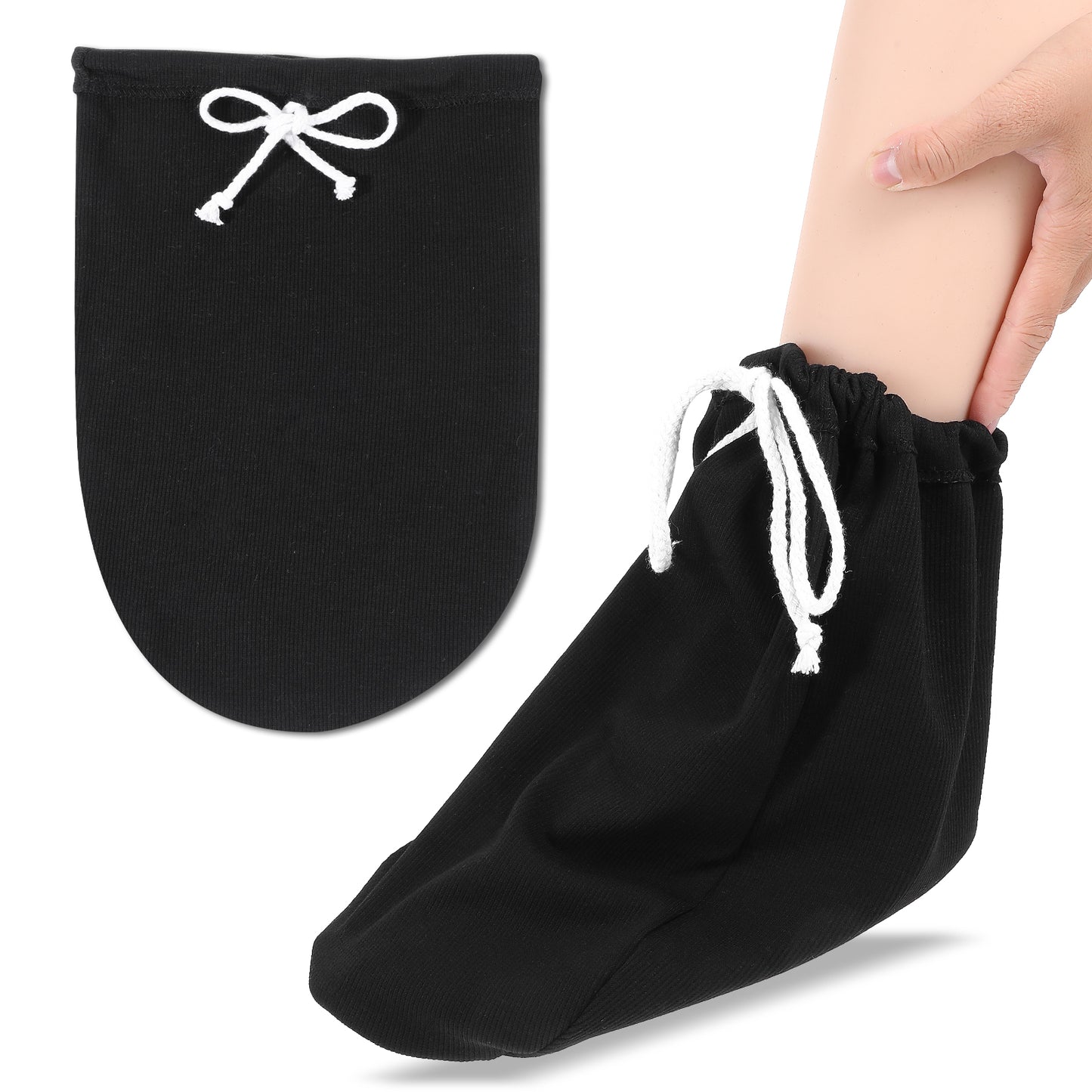 Mabor Cast Sock Cover for Foot, Cast Toe Cover Socks Adjustable Drawstring Protector Below the Ankle Washable Short Foot Leg Sleeve for Men Women