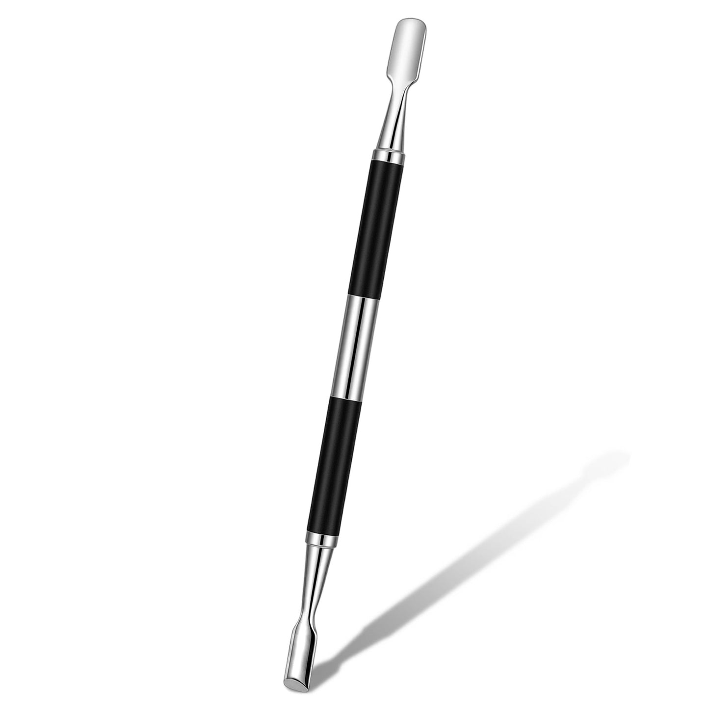 Chsoejuf Cuticle Pusher Tool Non-slip Handle Metal Nail Cuticle Pusher