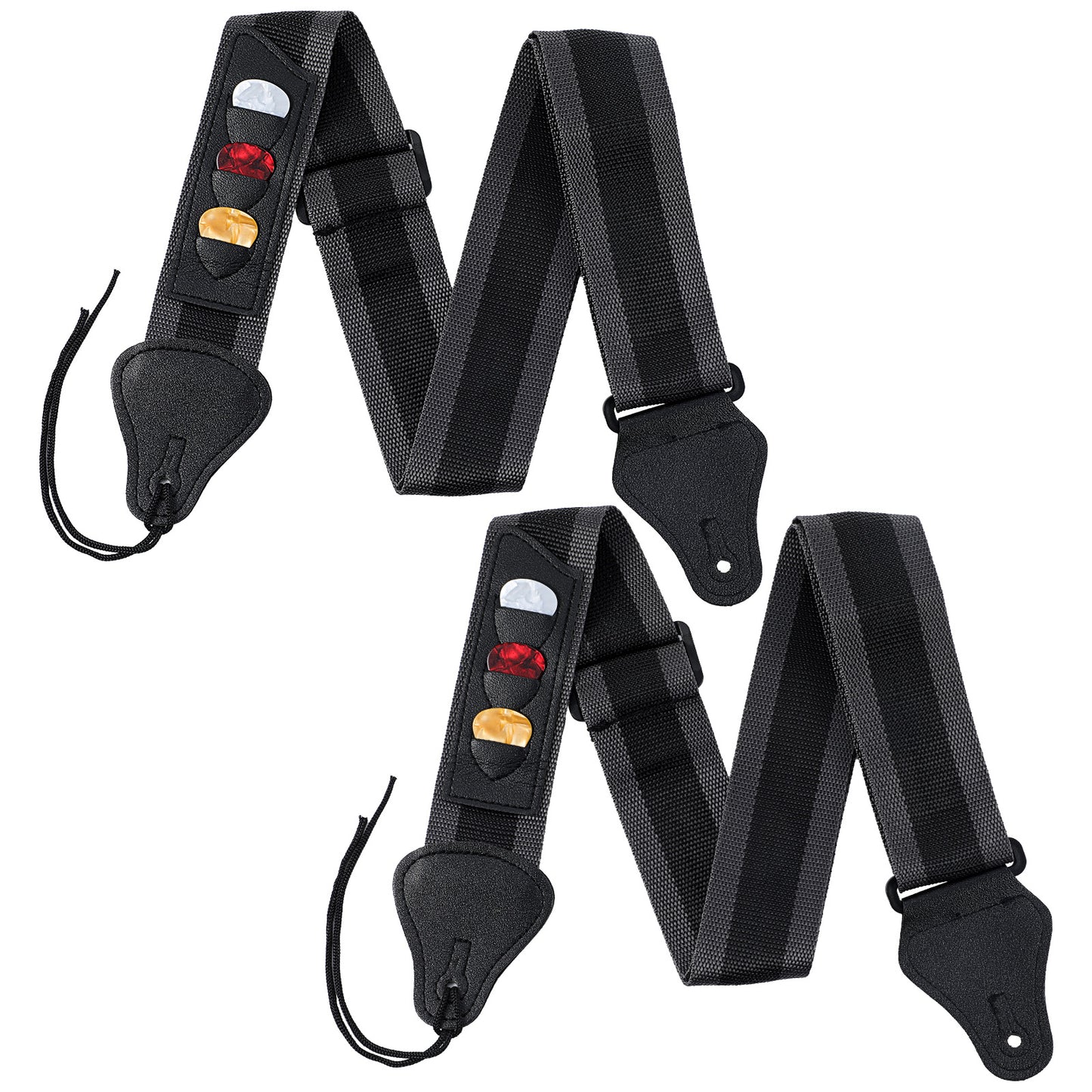 Sorcristy Guitar Strap, 2 Pack Acoustic Electric Guitar Straps