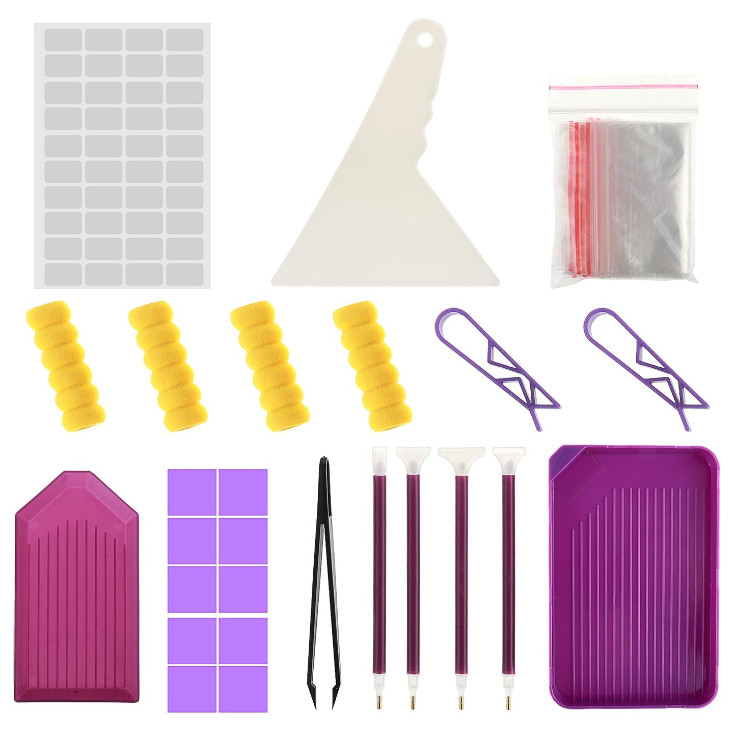 Ouligay 45pcs Diamond Art Tools Kit, Diamond Art Pen, Diamond Art Painting Wax, Diamond Art Tray, Gem Art Tools for Nail Art and Diamond Embroidery