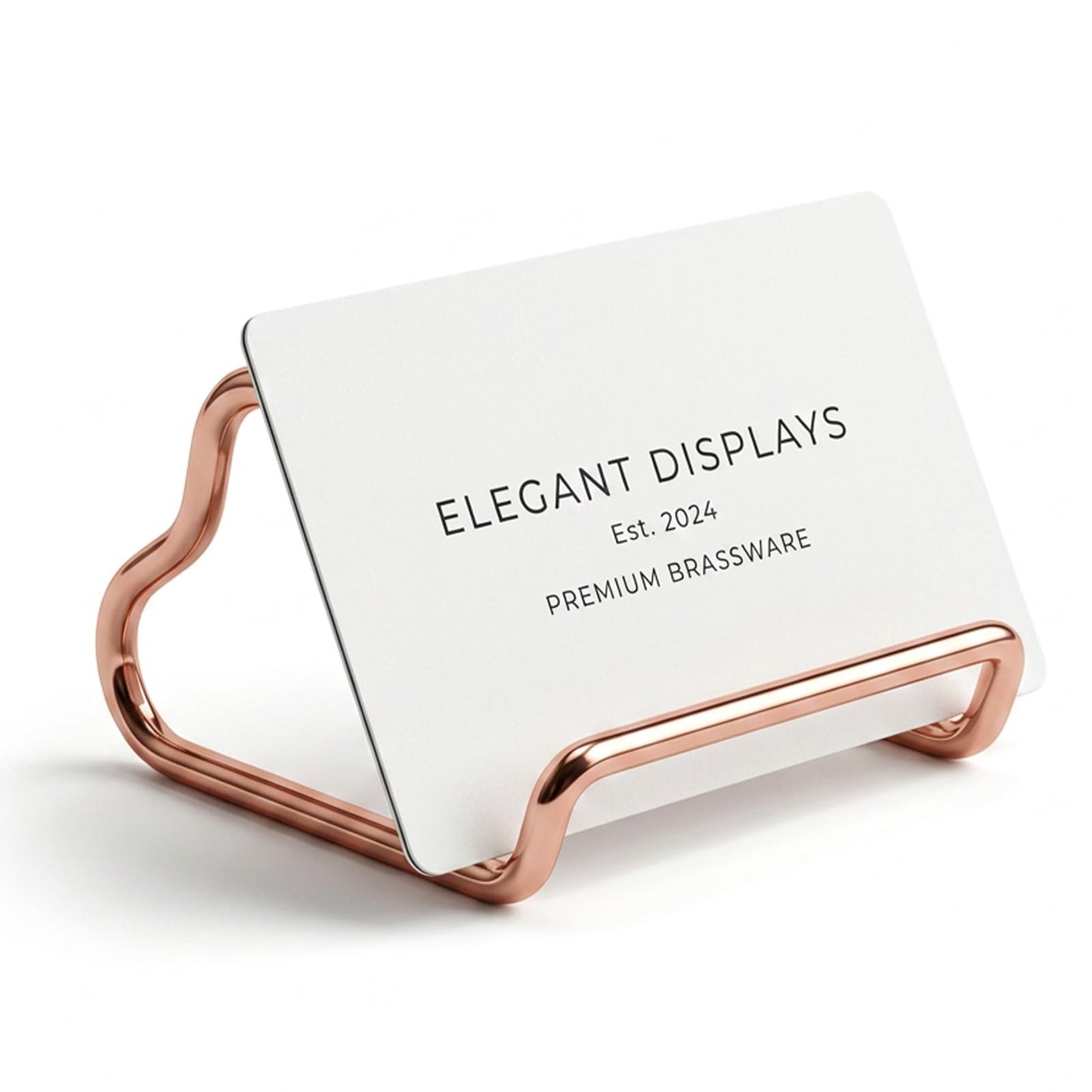 Chsoejuf Rose Gold Desk Accessories Business Card Holder Cute Heart Shaped