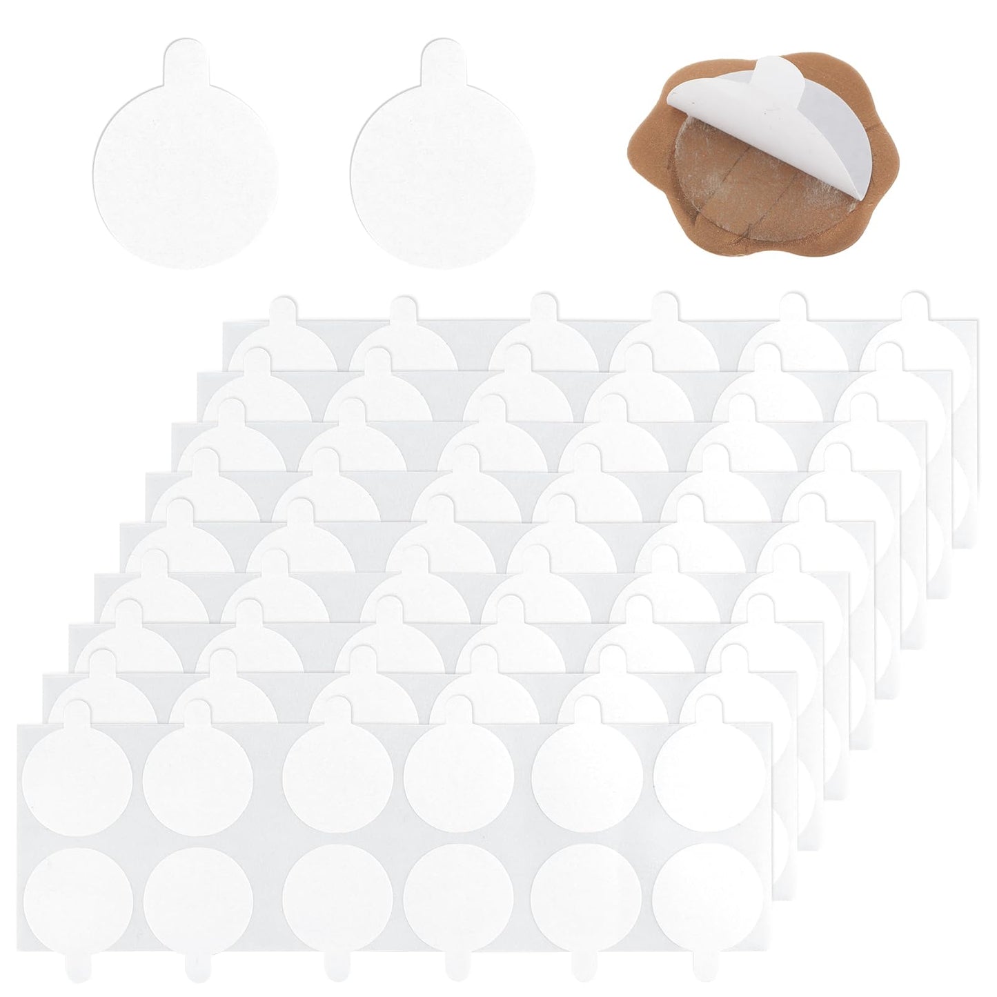 360Pcs Double Sided Adhesive Wax Seal Stickers, Mabor Traceless Round Wax Seal Stickers Adhesive Wax Seal Backing for Wax Sealing DIY Craft(White)