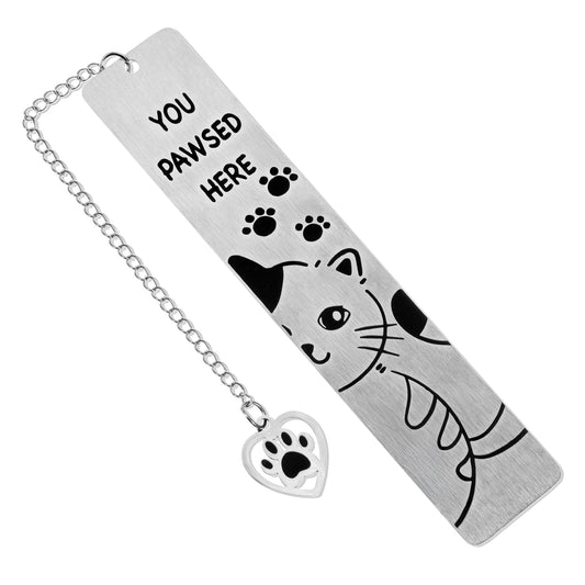 Ymapinc Stainless Steel Cat Bookmarks for Women, Cute Bookmarks for Book Lovers, Thoughtful Gifts for Reading Enthusiasts, Bookish Gifts for Women, Christmas Stocking Stuffers, Birthday Gifts