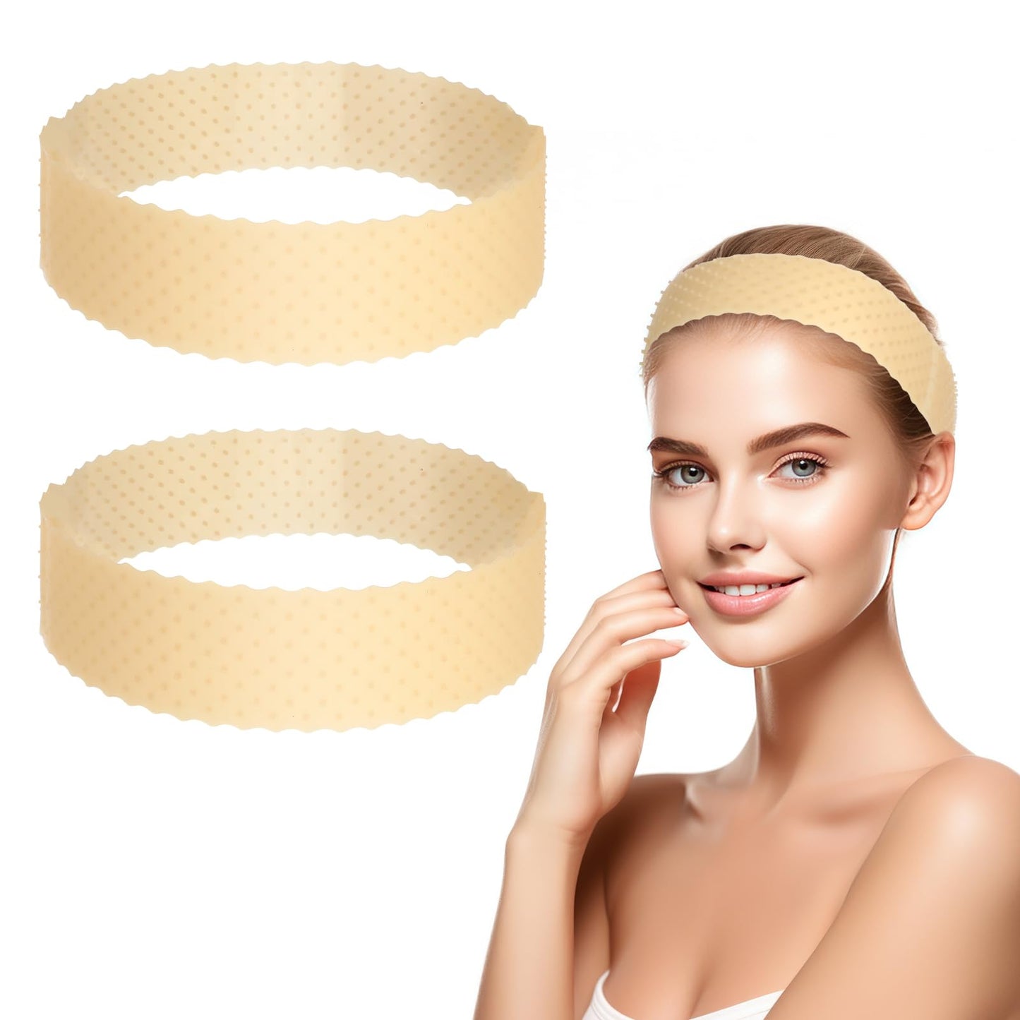 Mabor 2-Pack Silicone Wig Grip Band - Non-Slip, Sweatproof, Elastic Wig Strap for Women & Men