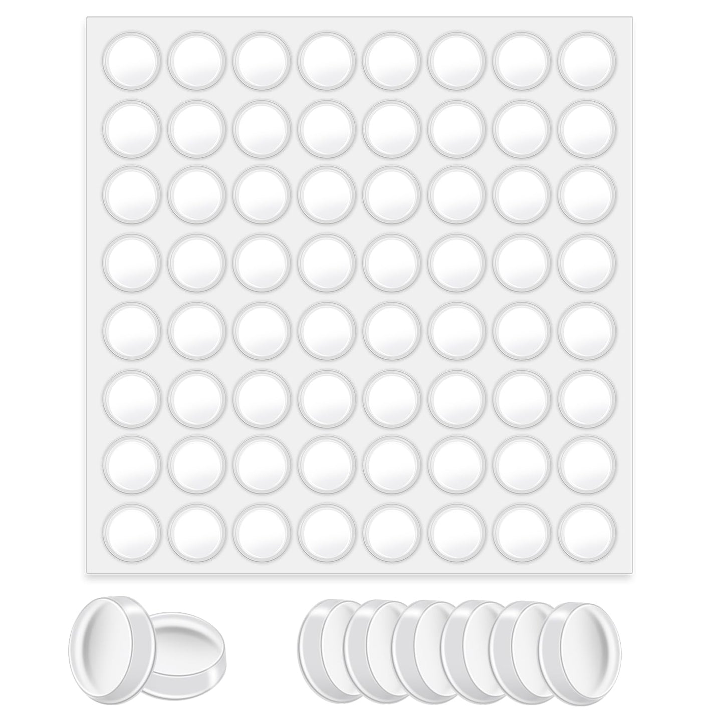 Teaaha 192PCS Clear Rubber Feet, 1/2” Self Adhesive Bumper Pads Cabinet Bumpers Clear Rubber Pads, Rubber Feet Pads Clear Self Adhesive Pads, Cabinet Door Bumpers for Kitchen Cabinets Picture Frames