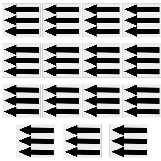 15 PCS Black Arrow Signs 7.87"× 2.36" Arrow Car Sticker PVC Waterproof Self-Adhesive Directional Arrows Removable Directional Floor Decal Stickers for Wall Marking Road Instructions