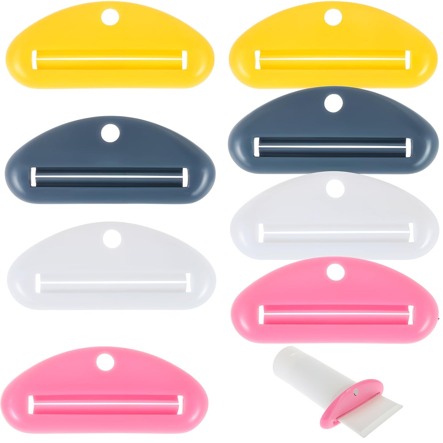 Pack of 8 Tube Squeezers for All Tubes, Ymapinc Plastic Tube Squeezer, Toothpaste, Tube Roller, 4 Colours, Tube Squeezer, Tube Press, Toothpaste, Squeezer for Toothpaste, Hand Cream, Cleaning Milk