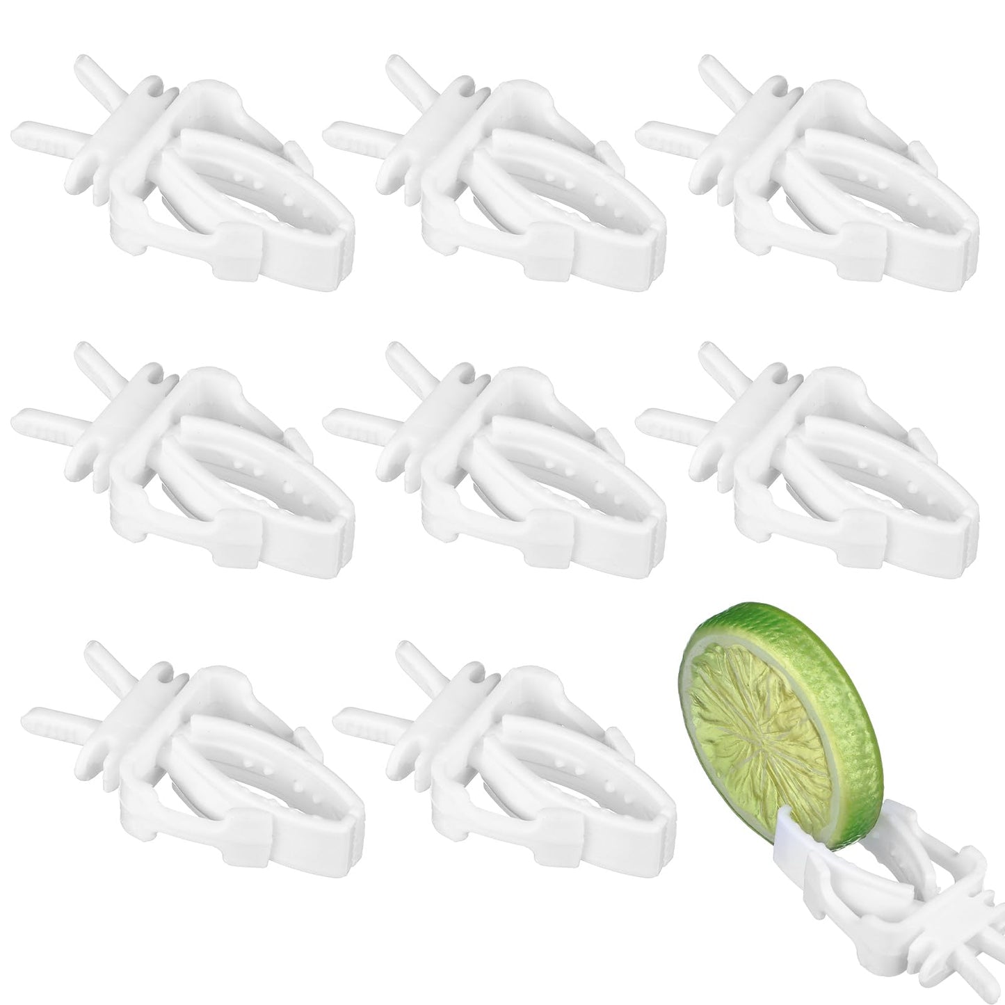 8 Pcs Bird Cage Food Holder, White Parakeet Cage Accessories, Food Holder for Parrot Foods, Bird Cages Feeder for Parrot Fruit Vegetable, Millet Holders for Birds, Birds Feeder for Cages