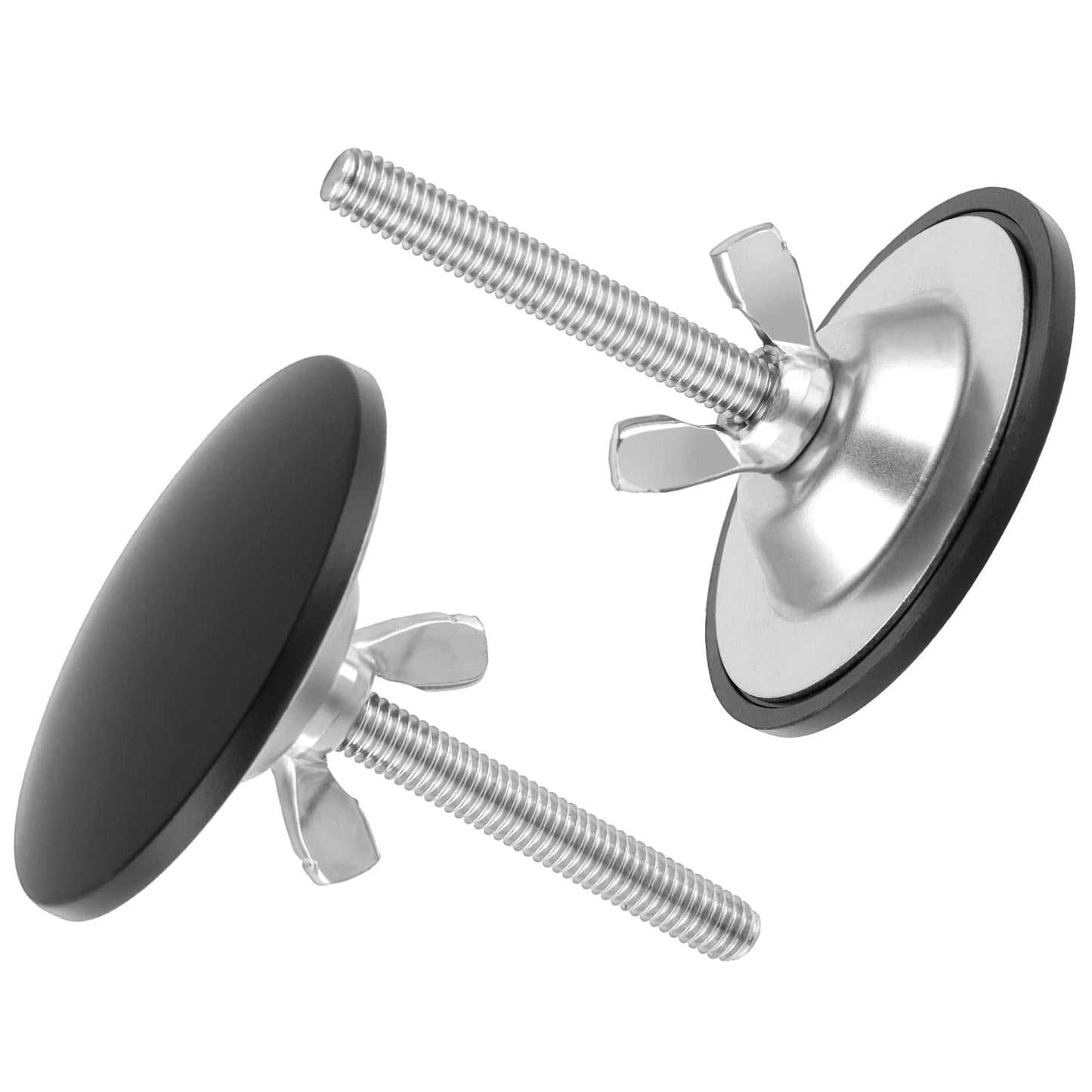 Ouligay 2Pcs 2 Inch Kitchen Sink Hole Cover Faucet Hole Cover Stainless Steel Black Stopper Hole Cover Kitchen Sink Hole Cap for Sink Tap Hole Plug Leakage Prevention