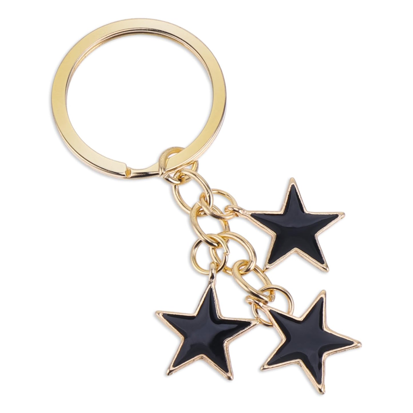 Star Keychain Women's Stars Bag Charms Cute Enameled Keychain Keyring For Women Girls Aesthetic Accessories Stainless Steel Key Ring Purse Handbag Backpack Bag Charms Car Holder Kawaii Aesthetic Gifts