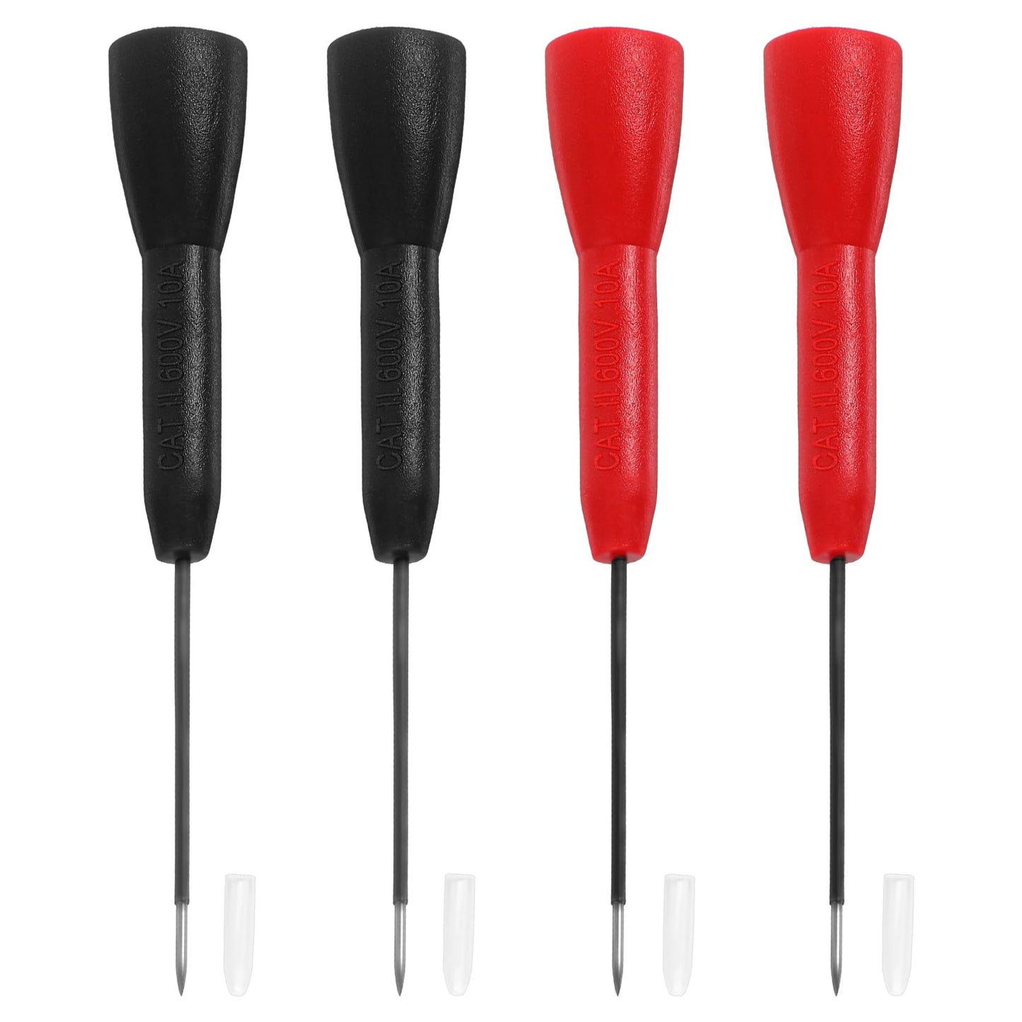 4PCS 2mm Multimeter Probes, Extended Needle Test Probes 600v/10a Non-destructive Insulation Wire Piercing Needles Multimeter Tester for Leads Tl71 Tl75 (3.4 Inches)