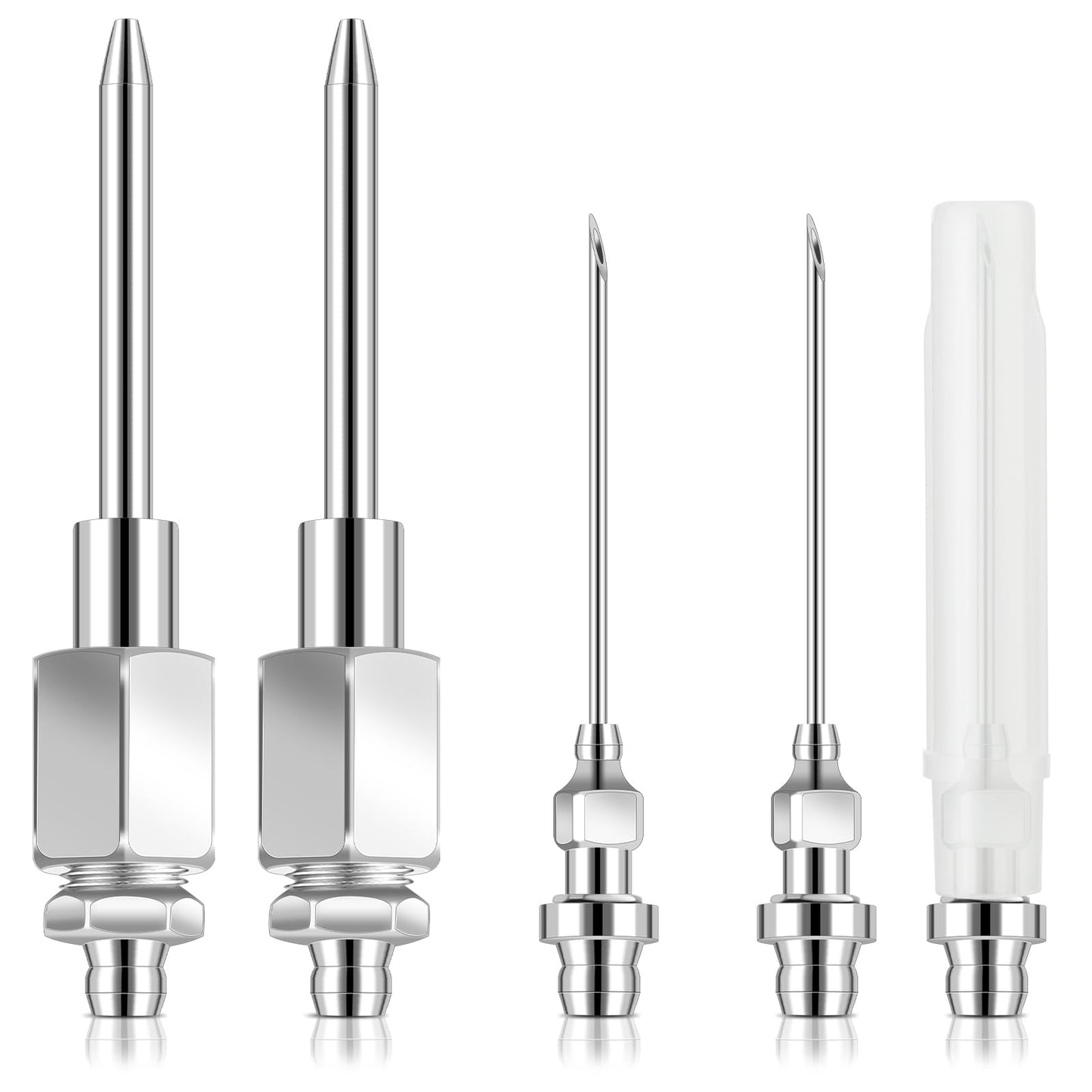 Ouligay Pack of 5 Grease Gun Needle Tip Grease Injector Needle Portable Grease Gun Coupling for Cone, Removable Grease Nipple Grease Needle Grease Nipple Grease Gun Air Nozzle Grease Tool