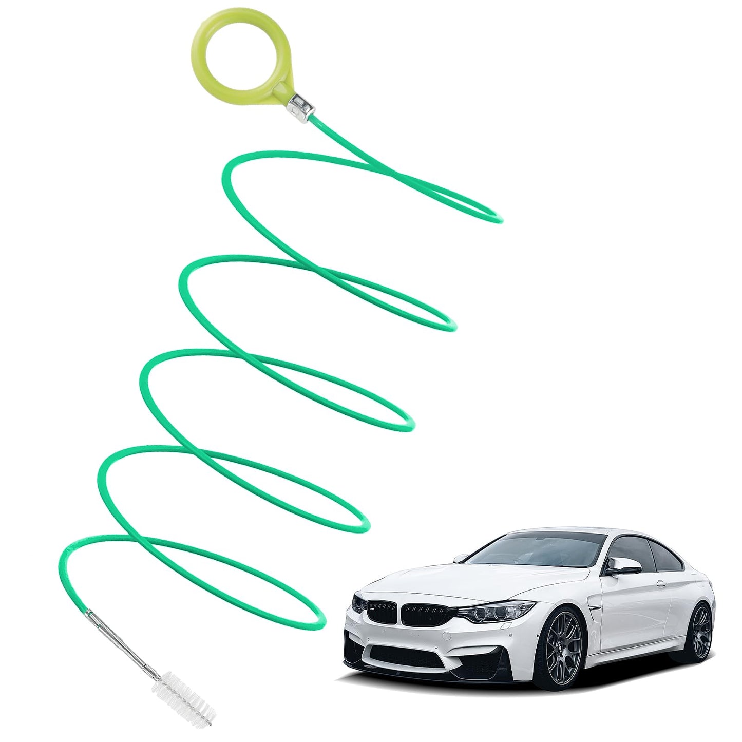 Car Sunroof Drain Cleaning Brush, 120inch Auto Drain Hole Cleaner Tool Flexible Drain Brush Long Drain Brush, Car Windshield Wiper Drain Hole, Extra Long Pipe Cleaners for Car Sunroof