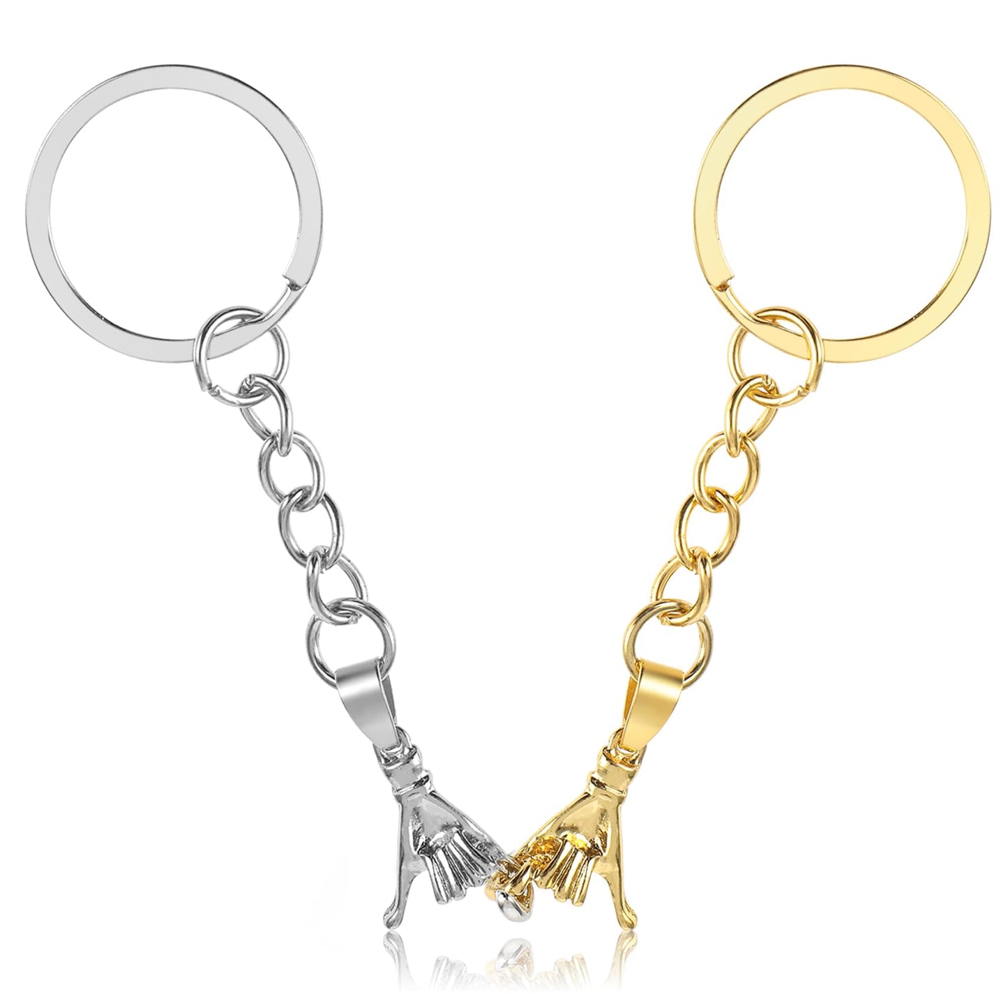 2 PCS Couples Keychain Set Matching Keychain for Couple Pinky Promise Keychain Matching Key Chains Matching Couple Keychain Anniversary Couples Matching Gifts for Boyfriend Girlfriend Wife Husband