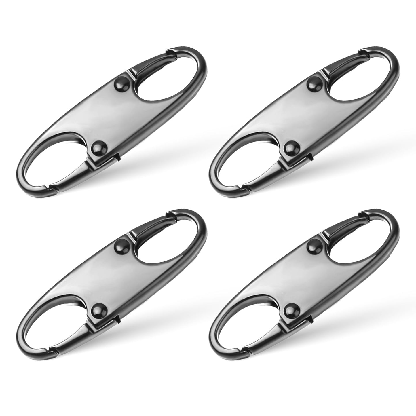 4Pcs Zipper Locks for Backpacks, Mabor Zipper Clips Anti Theft Detachable Zipper Connectors Double Side Small Zipper Clips for Traveling Camping