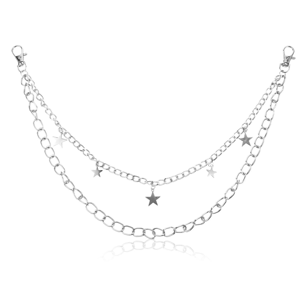 Hip Hop Pants Chain Layered Star Belt Chain Goth Jean Chains