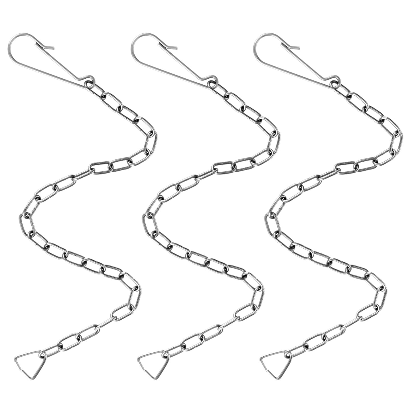 Toilet Chain Replacement Kit, Teaaha 3 PCS 9.65'' Stainless Steel Toilet Bowl Flapper Toilet Light Pull Cord Universal Toilet Handle Toilet Flush Lift Chain Adjustable for Most Toilet Flappers