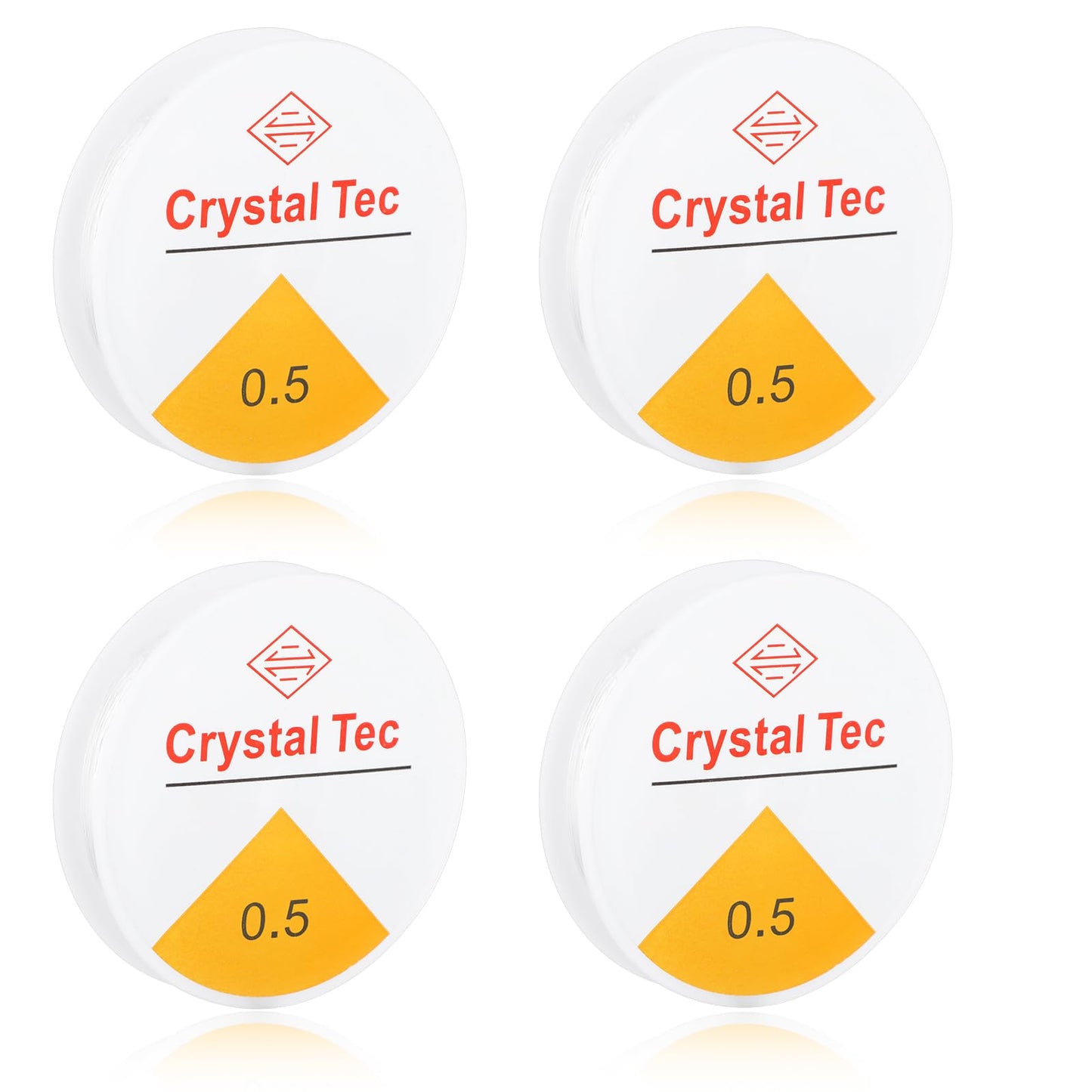 4 Rolls Bracelet String Elastic Crystal Clear Stretchy String, Bead Elastic Cord Jewelery Thread for Bracelets, Jewelry Making and Clay Pony Seed Stone Beads Beading (0.5mm)