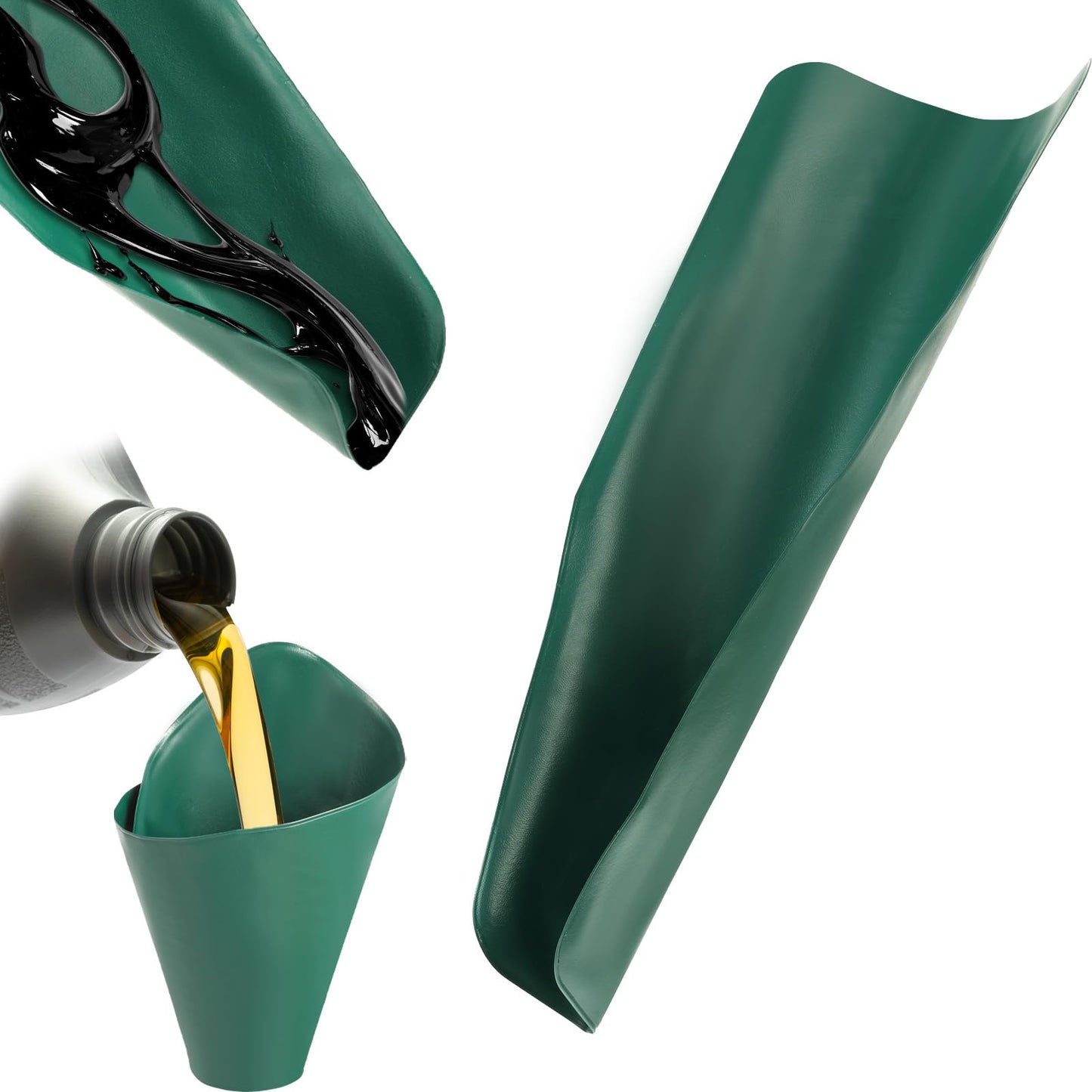 Form A Funnel Oil Funnel Flexible Funnels For Automotive Use Reused Foldable Multi-Purpose Form A Funnels Use Oil Change Draining Tool Spill-Free Guide Tool Draining For Trucks Motorcycles