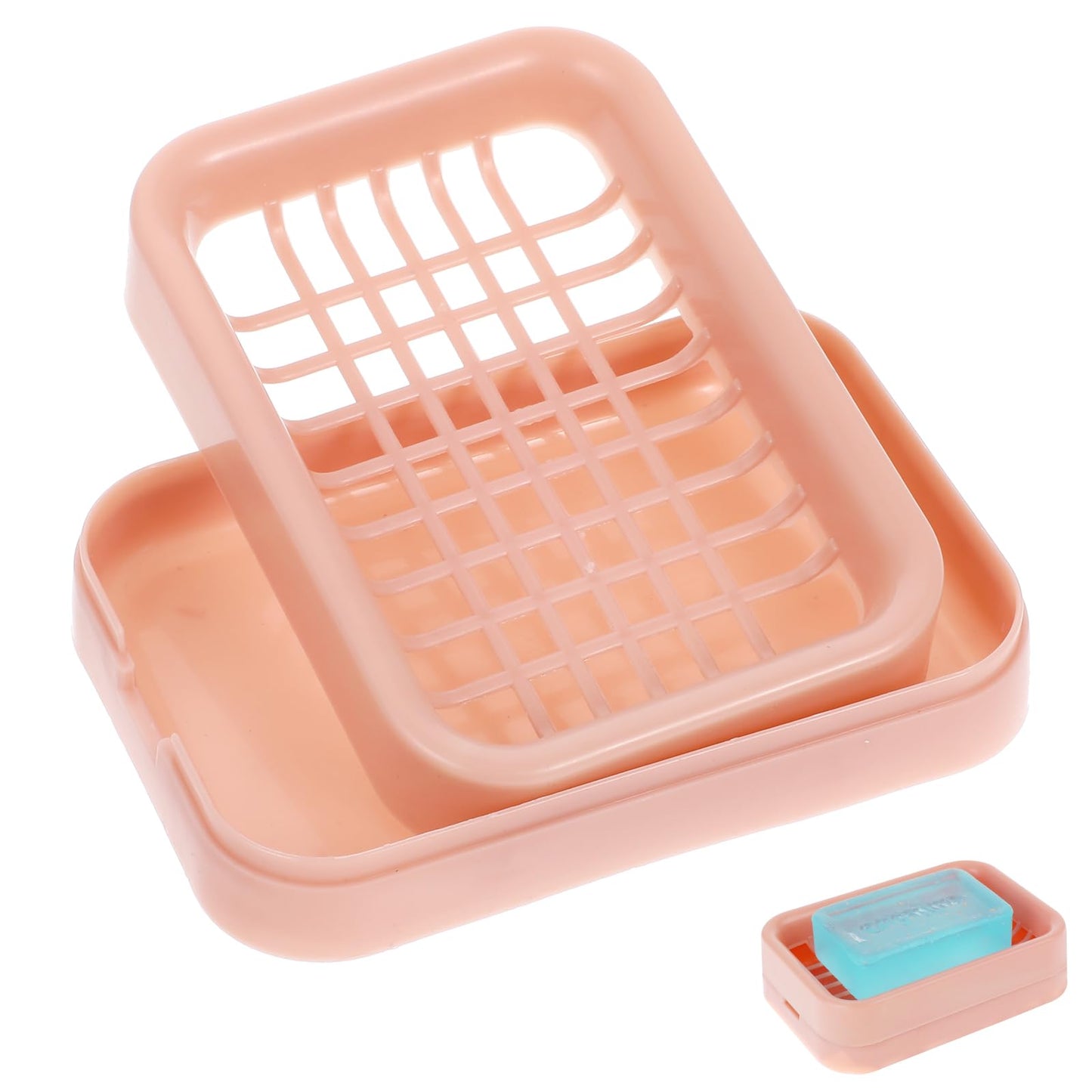 Nogeqi Soap Dishes for Bathroom Bar Soap Holder Double Layer Keep Dry Plastic Soap Dish with Drain Bathroom Soap Holder Easy Cleaning Soap Tray for Shower