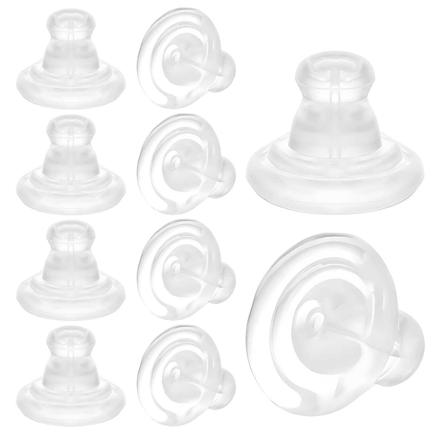 10 Pcs Silicone Earring Backs for Wire Earrings Locking Earring Backs for Studs/Droopy Heavy Earring Hypoallergenic and Comfort Rubber Earring Backs for Studs Safety Back Stoppers for Women Men
