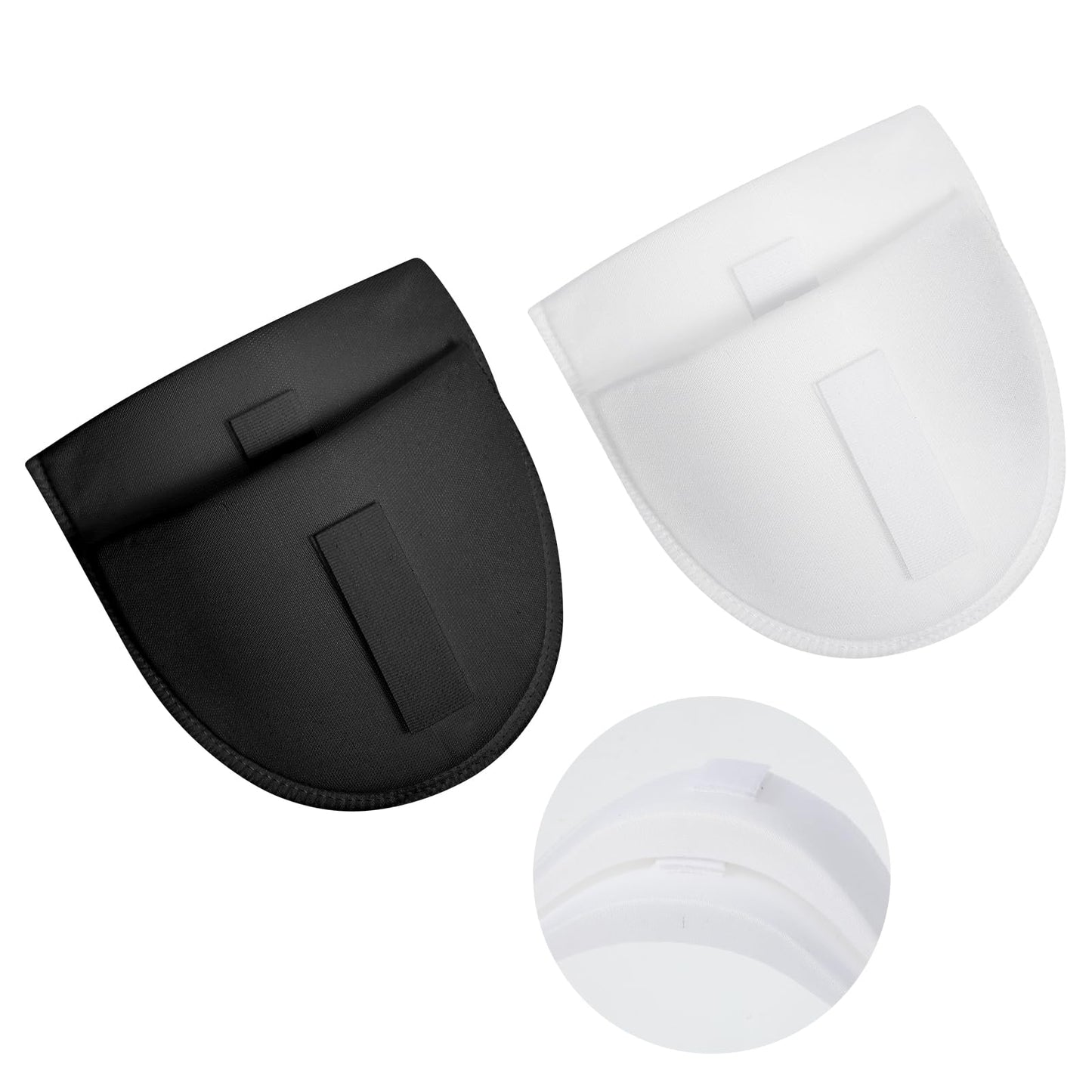 Mabor 2 Pairs Shoulder Pads for Women Clothes with Hook and Loop Tape 1.5cm Breathable Sponge Pads for Suit Shirt Blazer Set-in Shoulder Enhancer for Women Men