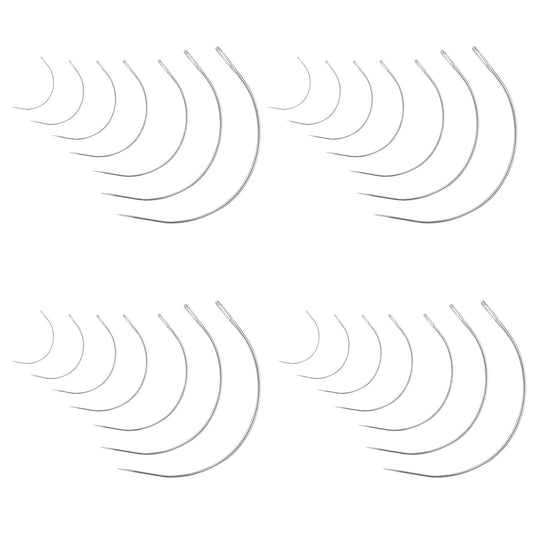 14PCS Curved Needles Sewing 7 Sizes C-Type Weaving Upholstery Needle with Sharp Tips Heavy-Duty Hand Sewing Repair Needles for Carpet Leather Canvas Repairing Blocking Knitting Modelling Crafts(28)