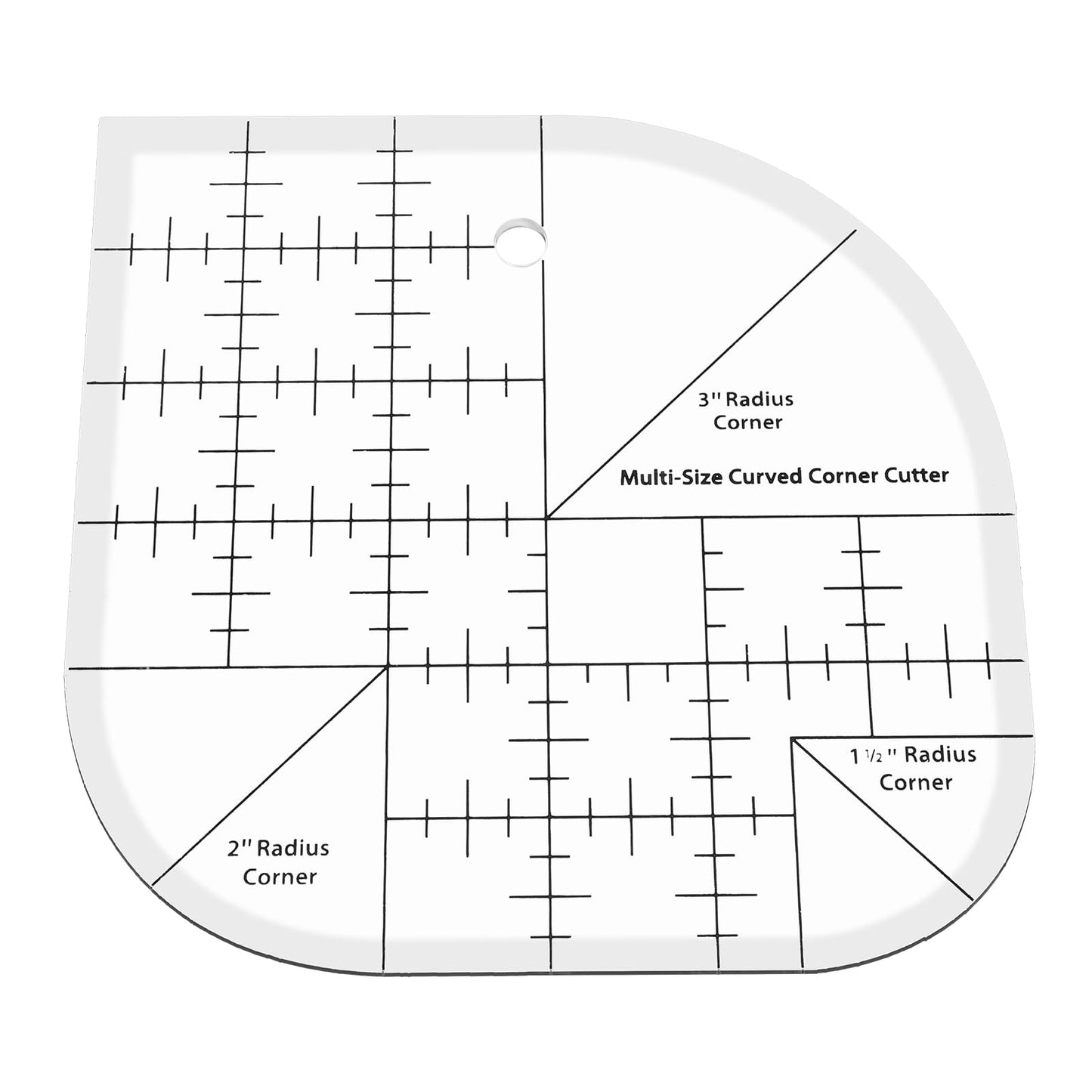 Curved Corner Cutter Ruler, Acrylic Sewing Patchwork Ruler Quilting Templates, Creative Quilt DIY Template DIY Sewing Supplies Template Patchwork Tool