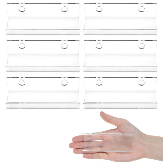 Xinjoduz 6 PCS Wall Record Holder Record Wall Mount CD Display Invisible Records Storage Hanger Clear Acrylic Walls Shelf Room Decor Mount Acrylic Album Holder for Book Photo Picture Office Home