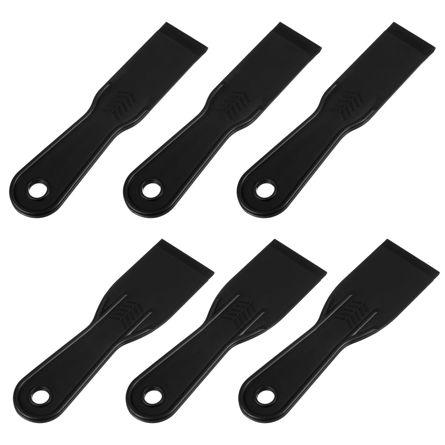 6 PCS Plastic Putty Knife Scraper Plastic Paint Scraper Black Flexible Putty Knife Scrapers Wall Painting Spreader Used for Repairing Walls or Taping Drywall Spreading Painting Wall Scratching6 PCS Pl