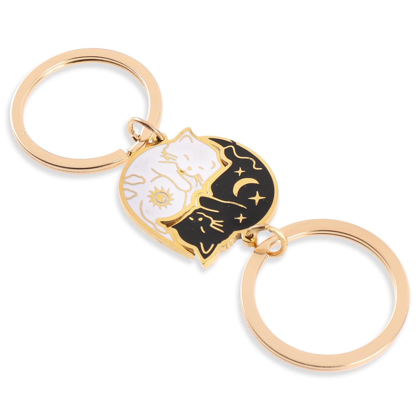 Mabor Couples Gifts Cute Keychain for Boyfriend Girlfriend Good Friend Cute Stuff Cat Keyring Valentines Day Matching Couple Stuff for Wife Husband Cat Lovers