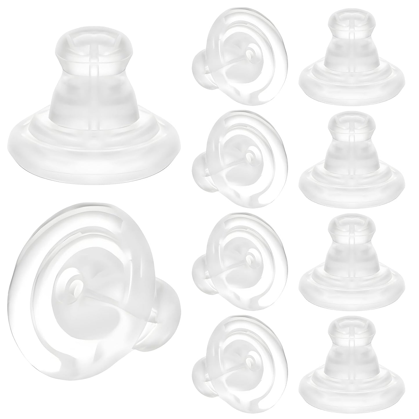 10pcs Silicone Earring Backs Replacements Secure Earring Backs
