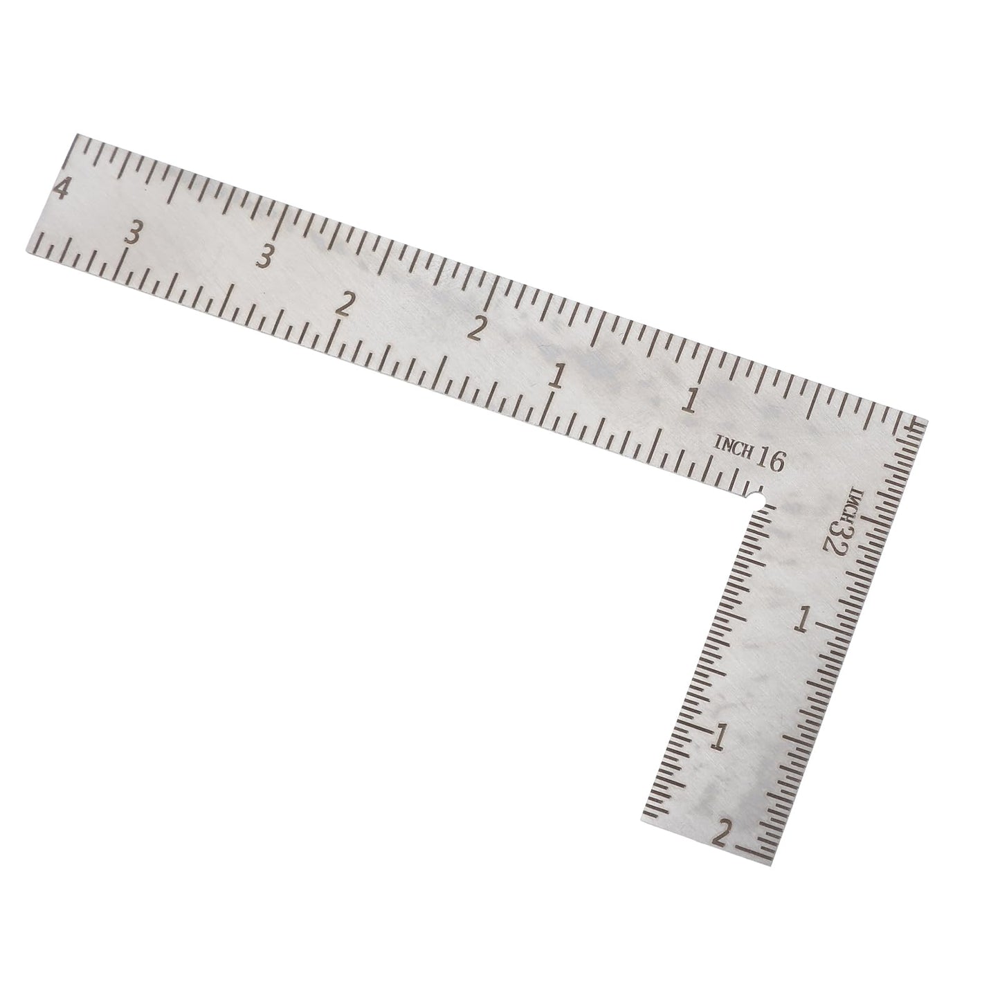 Xinjoduz Stainless Steel L Shaped Right Angle Ruler 2 inch by 4 inch, 1 PCS 90 Degree Small Square Framing Measuring Tool for Engineer Carpenter Mini Measuring Tool (Sliver)