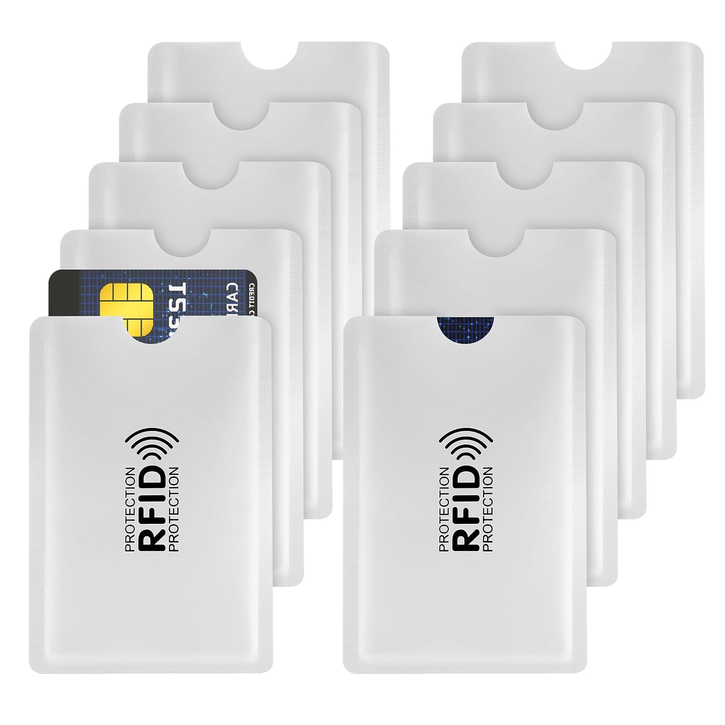 Ouligay 10Pcs RFID Blocking Card Credit Card Protector Sleeves Credit Card Holder RFID Blocking Sleeve for Women Men