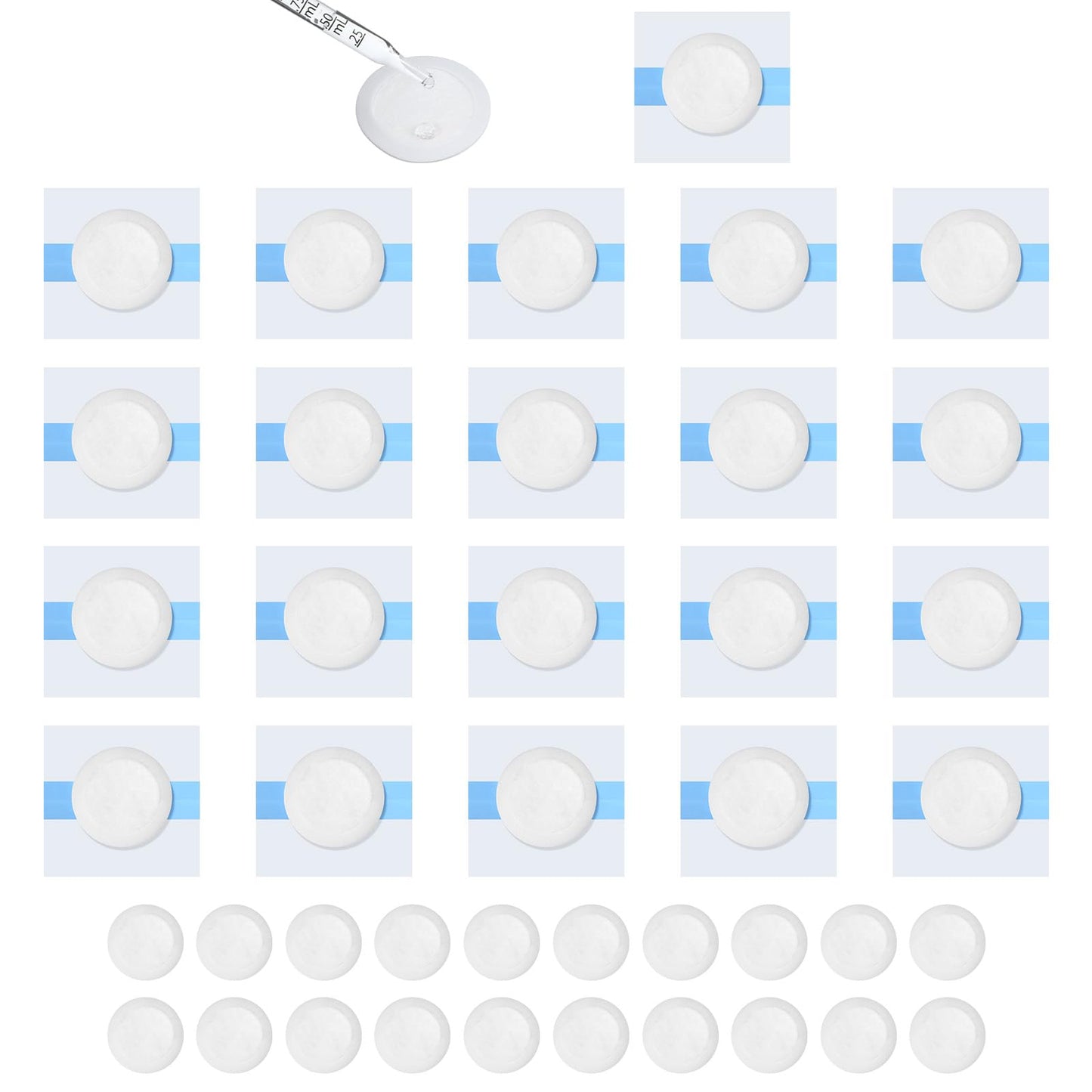 20 PCS Castor Oil Belly Button Patch, Disposable Self-Adhesive Organic Cotton Navel Wrap Cover, Highly Absorbent Anti-Leakage PU Film & Cotton Pad (2.7 Inches)