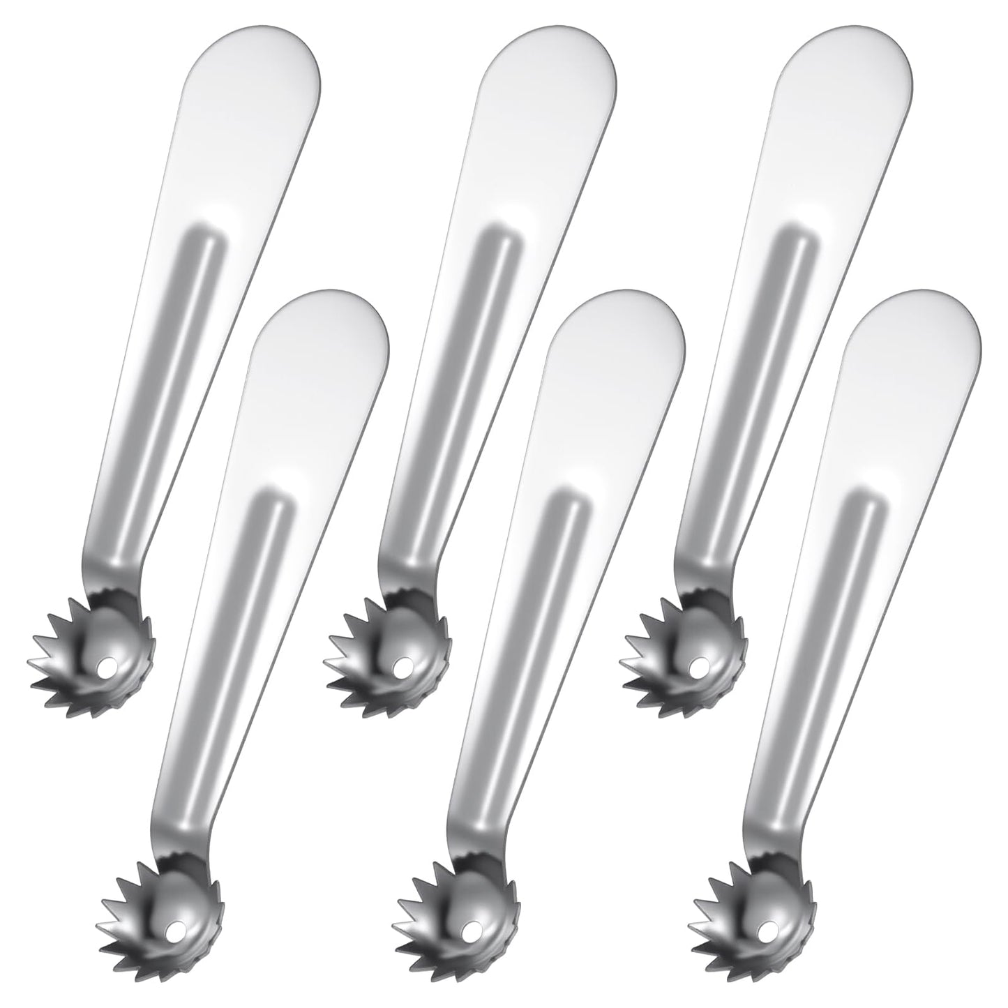 Xinjoduz 6 PCS Strawberry Huller Tool, Tomato Stem Corer Remover Stainless Steel Tomato Strawberry Top Remover for Strawberrys, Tomatoes, Vegetable and Fruit Corers Practical Kitchen Tool (Silver)