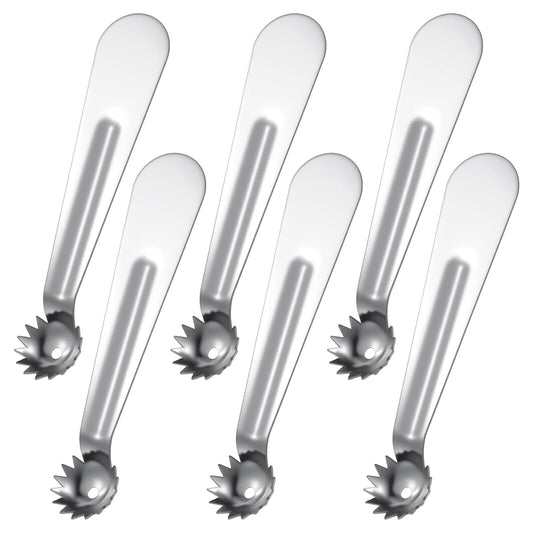 Xinjoduz 6 PCS Strawberry Huller Tool, Tomato Stem Corer Remover Stainless Steel Tomato Strawberry Top Remover for Strawberrys, Tomatoes, Vegetable and Fruit Corers Practical Kitchen Tool (Silver)