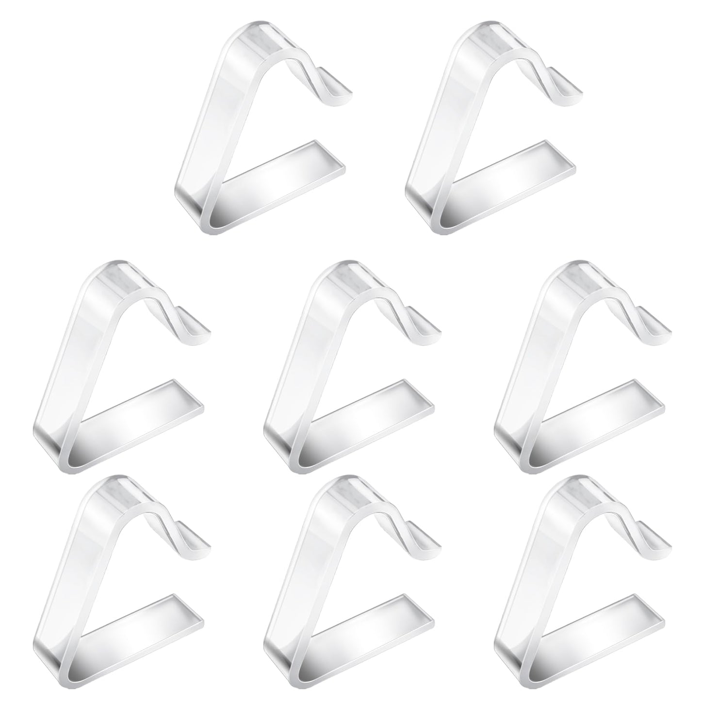 Ouligay 8Pcs Plastic Table Cloth Clips Transparent Picnic Tablecloth Clips Clear Table Clips for Outdoor Thick Tables Anti-Slip Table Cover Clamps for Outside Inside Table Wedding Party Restaurant