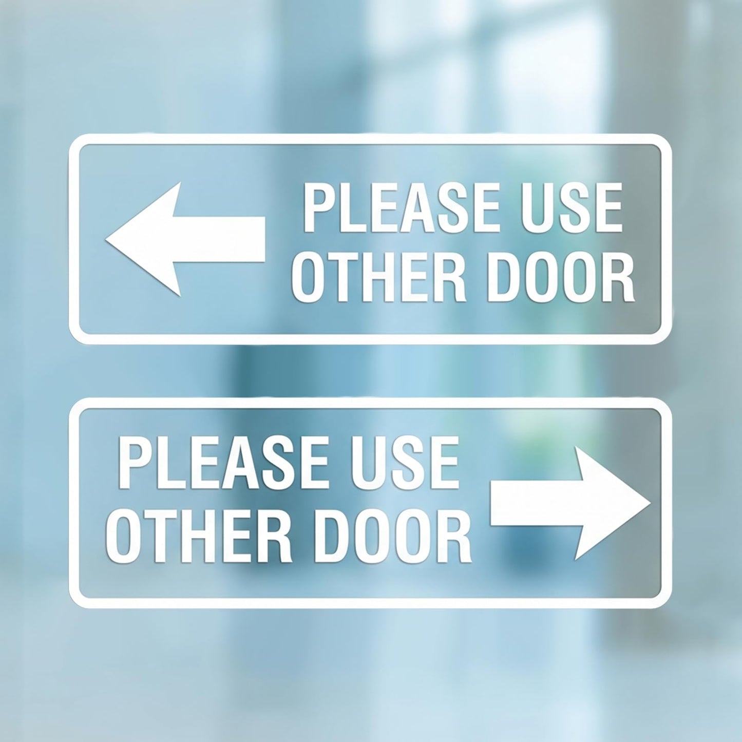 4 Pcs Please Use Other Door Decal – Removable Left and Right Arrow Stickers