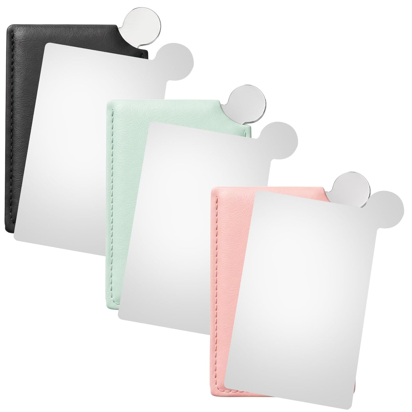 Chsoejuf 3 Pcs Mirror for Purse Compact Mini Pocket Mirror