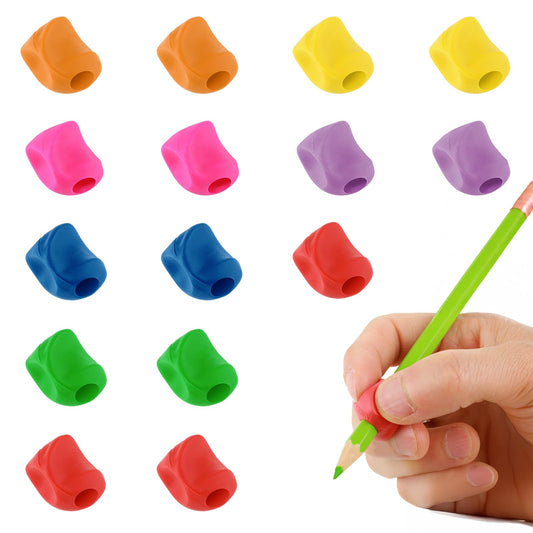 Ymapinc 15PCS Pencil Grippers for Kids Handwriting,toddler Pencil Grippers Improve Handwriting for Kids Pencil Grippers for Kids, Finger Grips for Pencils for Toddlers, Kids and Adults