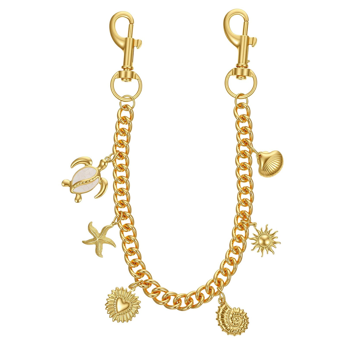 Quvvarly Gold Bag Charms for Handbags Purse Extender Chain for Women