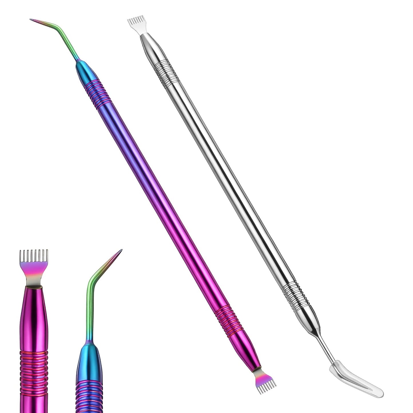 Chsoejuf 2 PCS Lash Lift Tool, Stainless Steel Eyelash Separator Comb