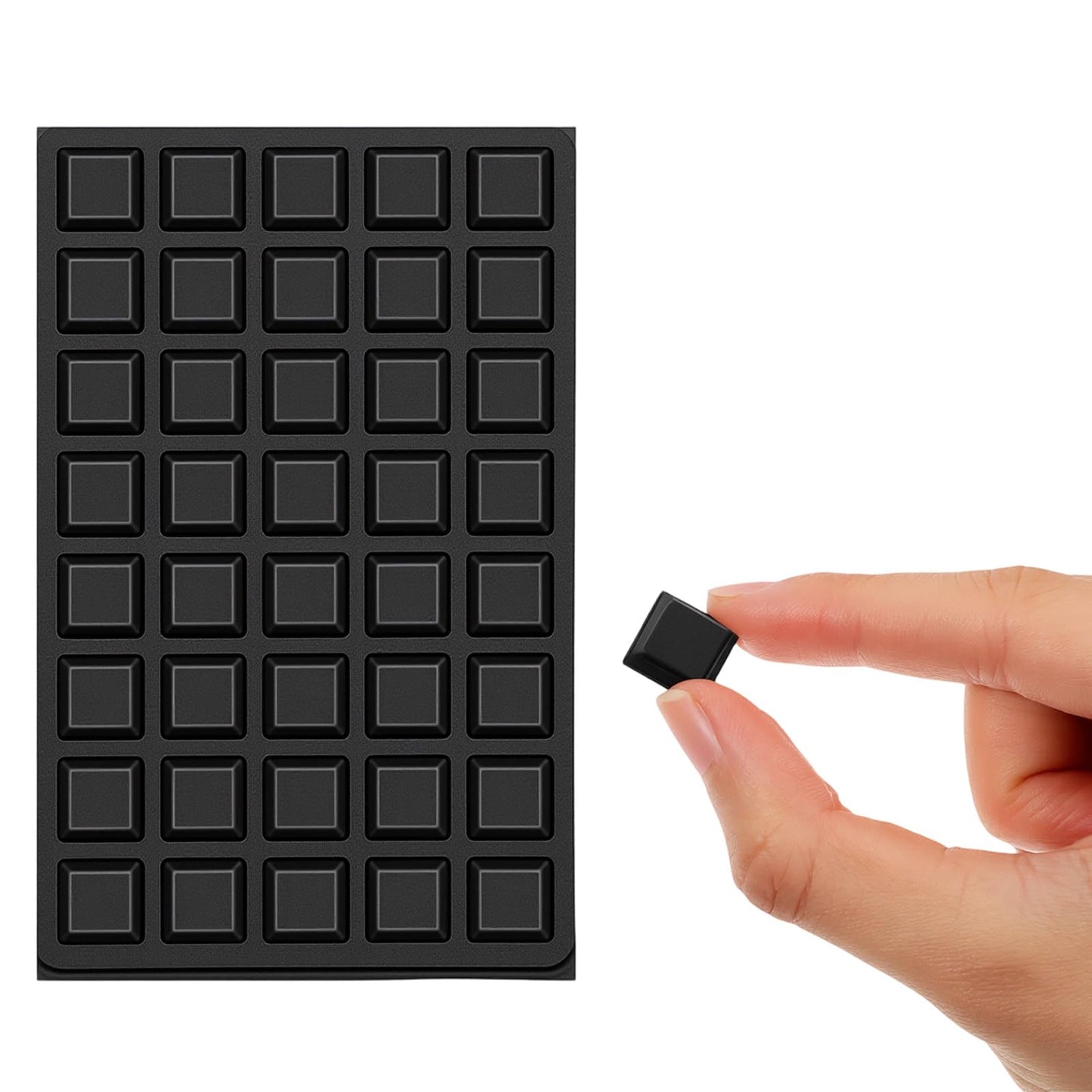 Chsoejuf 80PCS 0.5 Inch Square Self Adhesive Rubber Feet for Electronics